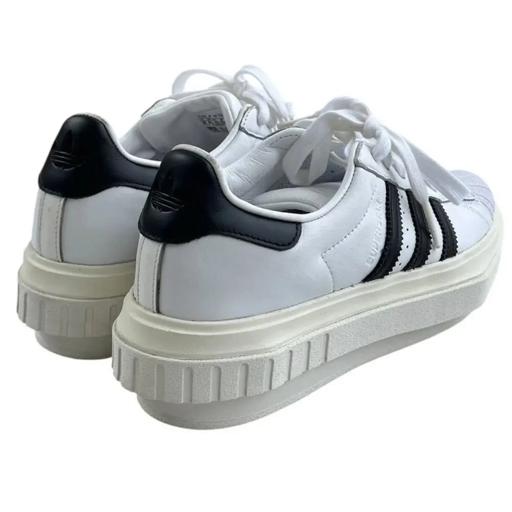 Womens Adidas x Beyonce Superstar Platform FY7730 Athletic Sneaker 10 White - Picture 4 of 7